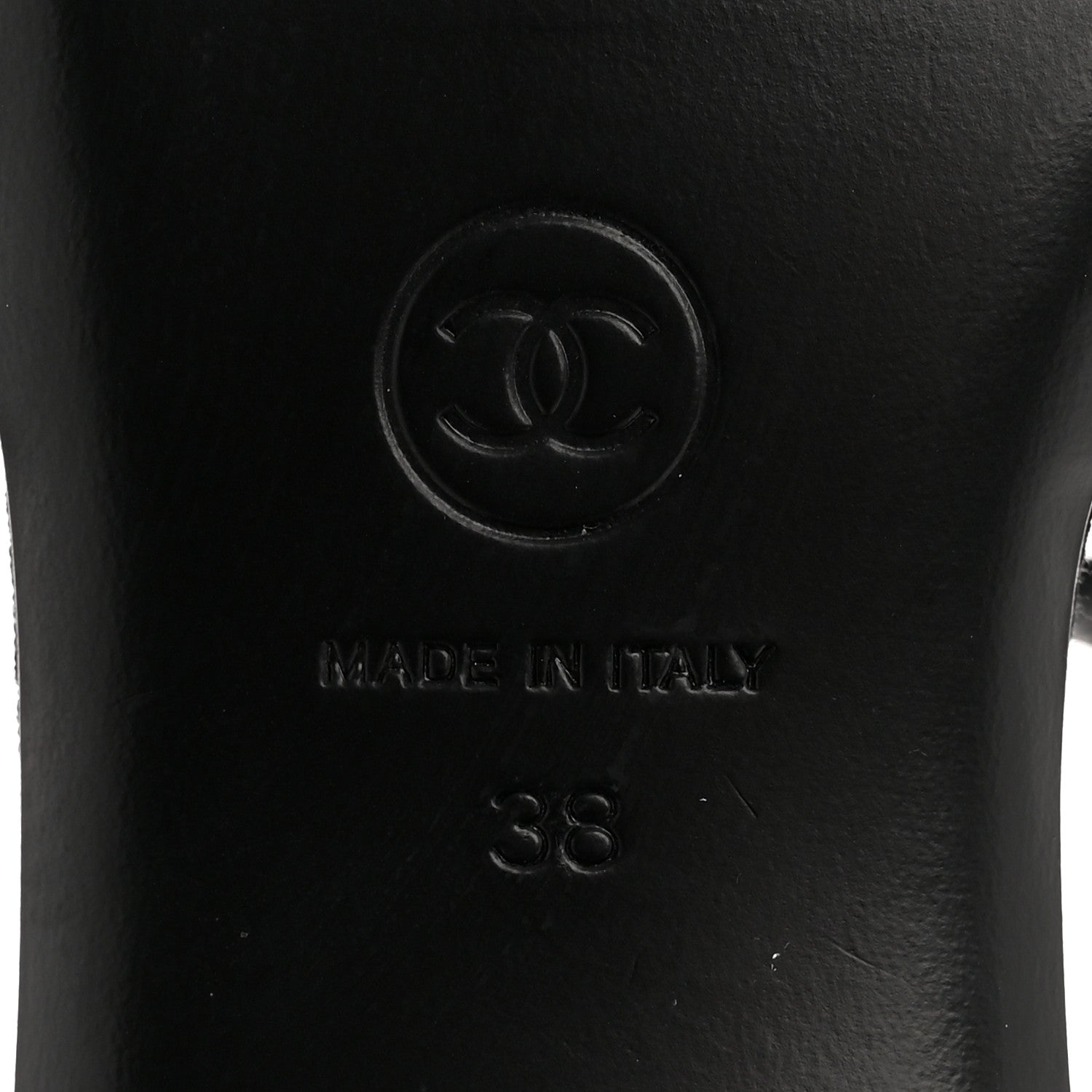 Chanel Tweed Medallion Sandals 38 Black 8 of 9