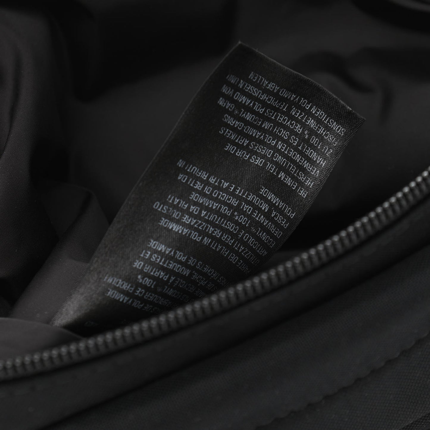 Sport Nylon Logo Embroidered Wheel Belt Bag Black White