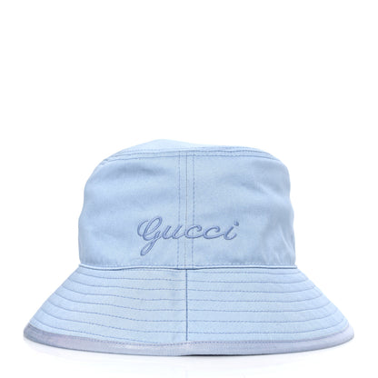 Gucci Cotton Logo Cabris Bucket Hat L Porcelain Light Blue 1 of 8