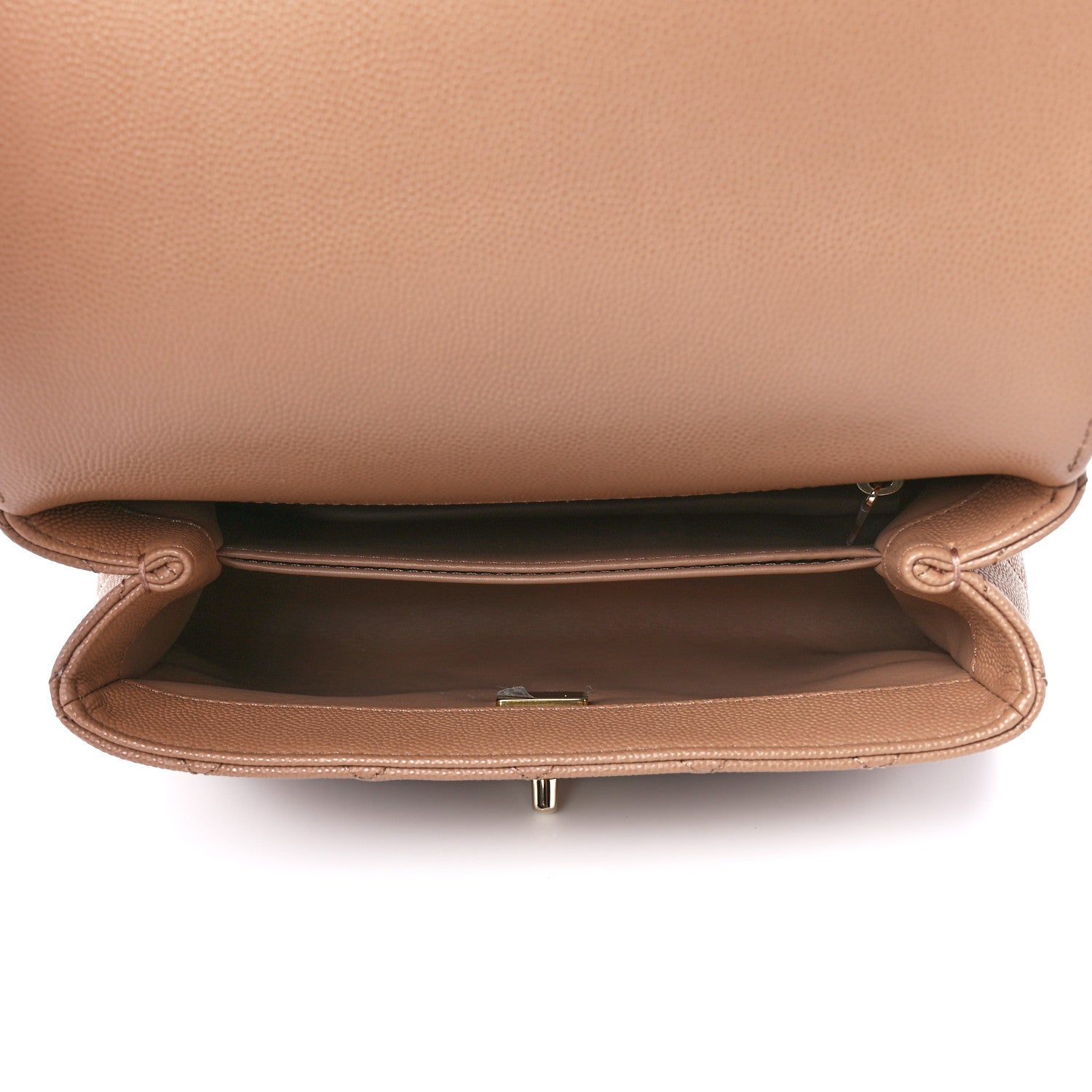 Chanel Caviar Quilted Mini Coco Handle Flap Beige 5 of 12