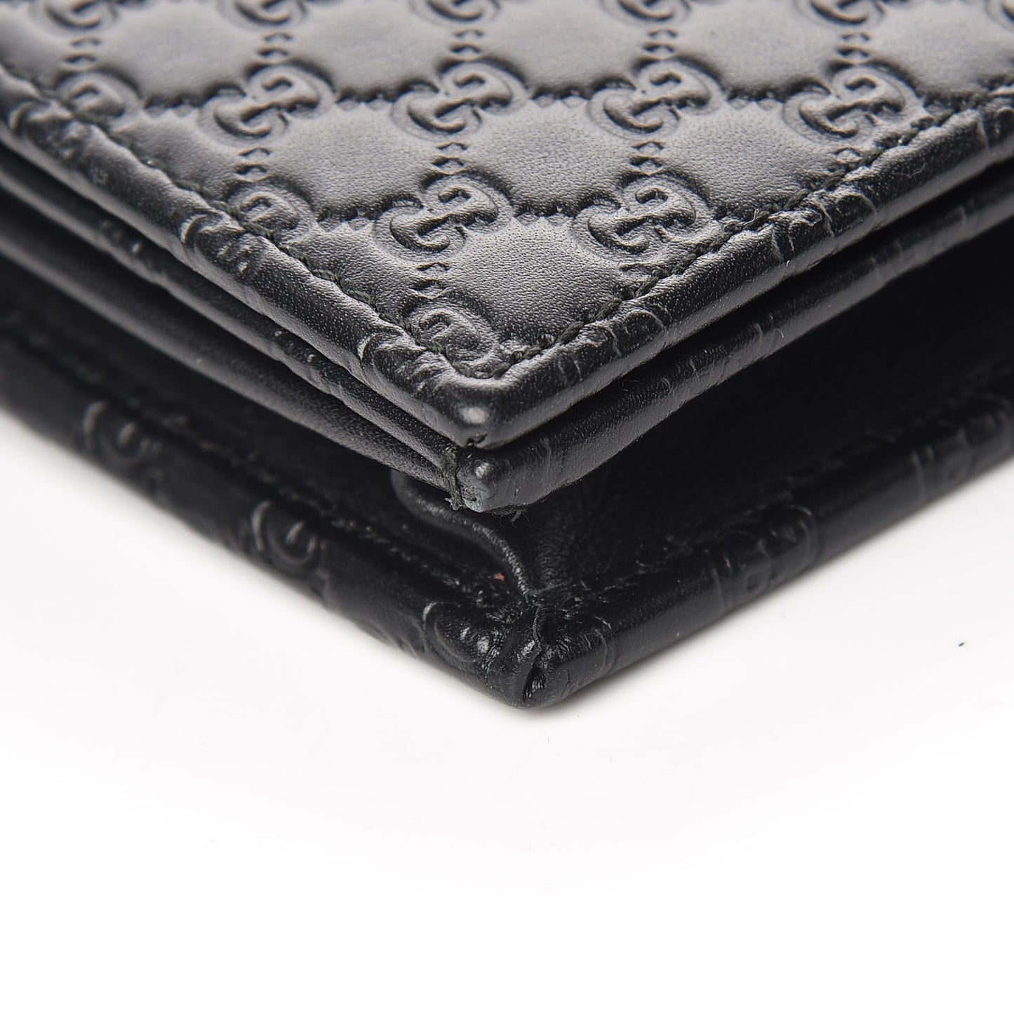 Microguccissima Crossbody Wallet Black