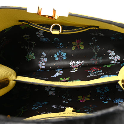 Louis Vuitton Taurillon Embroidered Tenderness Capucines MM Yellow Multicolor 5 of 10
