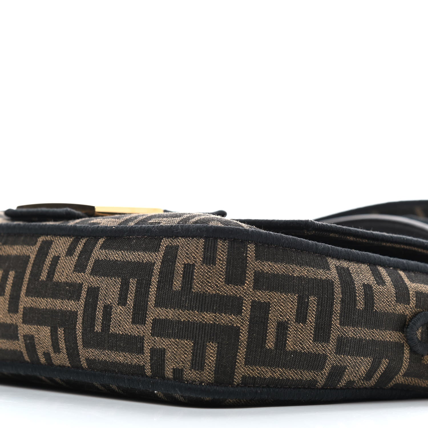 Fendi Fabric Jacquard FF 1974 Medium Baguette Tobacco Moro Black 9 of 9