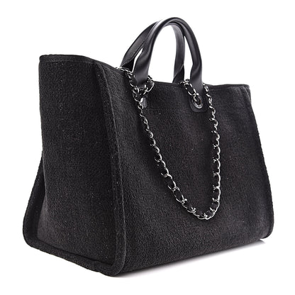Chanel Lurex Boucle Medium Deauville Tote Black 3 of 10