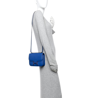 Hermes Epsom Enamel Constance 18 Bleu France 2 of 15
