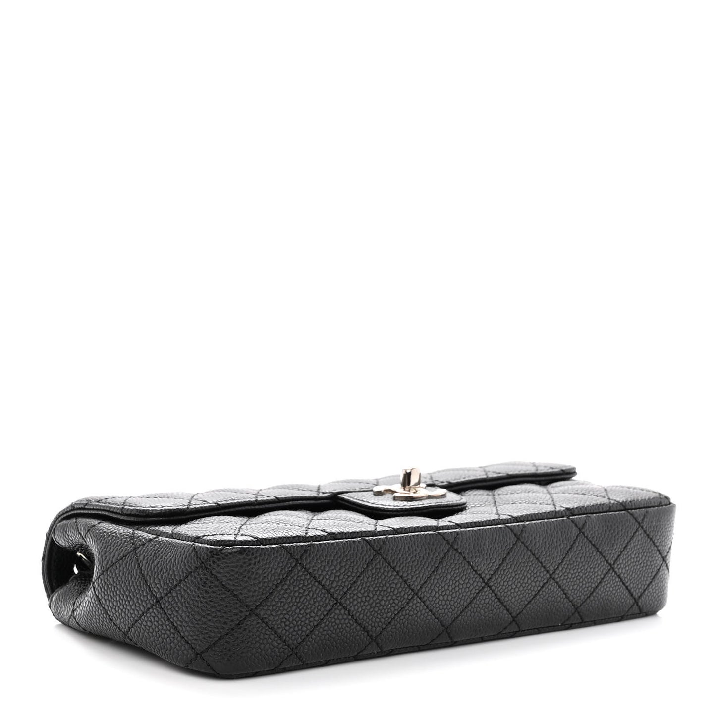 Caviar Quilted East West Flap Black