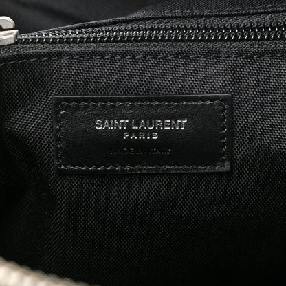 Saint Laurent Canvas Calfskin Rivington Race Convertible Backpack Black 6 of 10