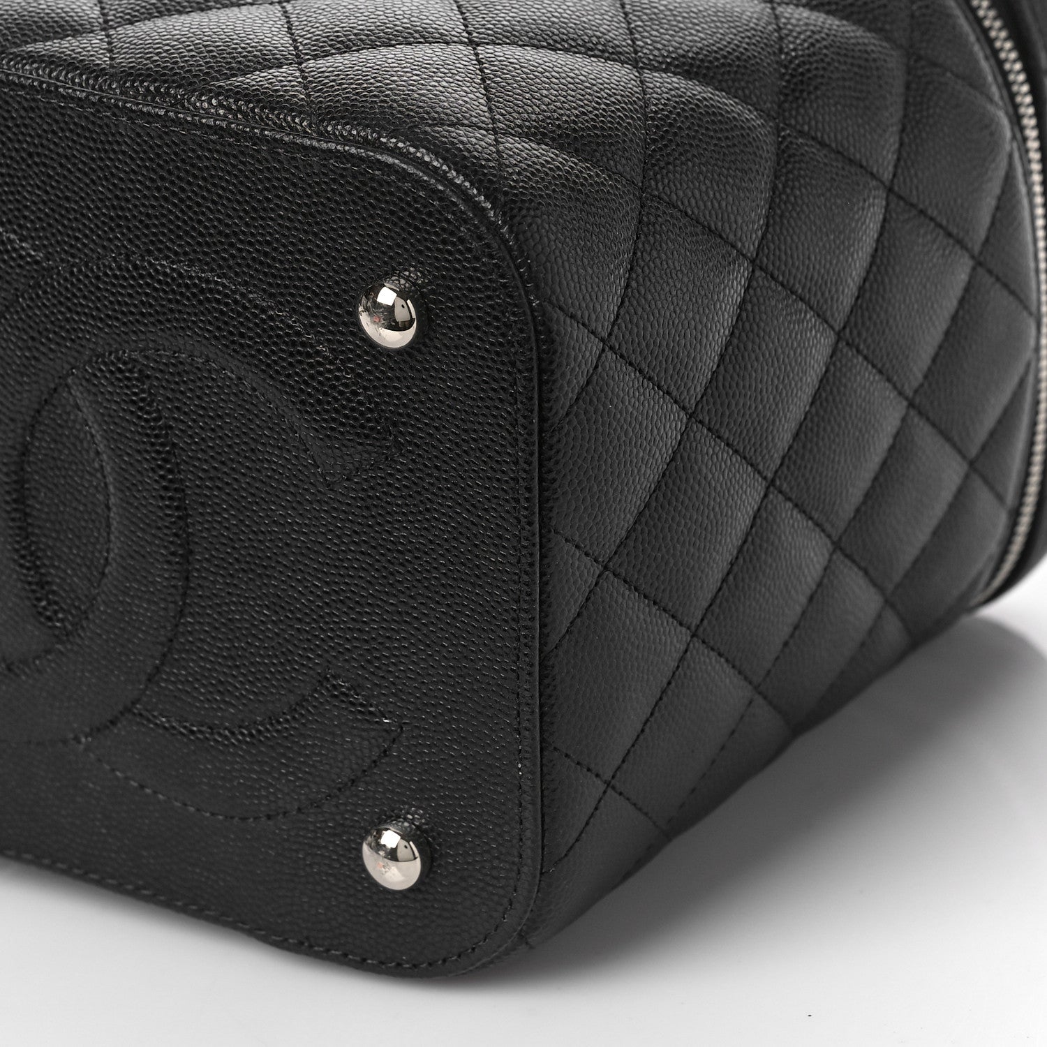 Chanel Caviar Quilted Small Top Handle Vanity Case With Chain Black 8 of 8