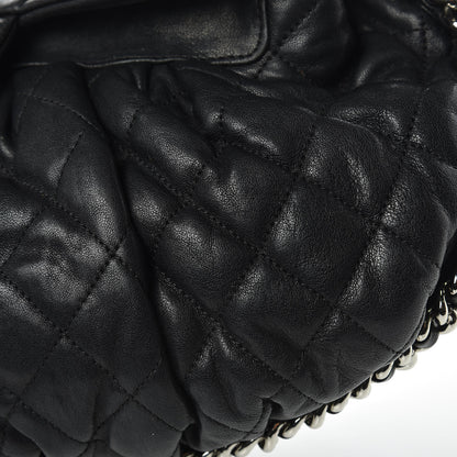 Chanel Washed Lambskin Quilted Medium Chain Around Messenger Black 9 of 11