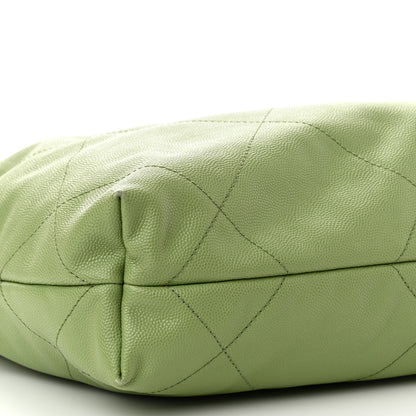 Chanel Shiny Caviar Quilted Small Chanel 22 Green 10 of 11