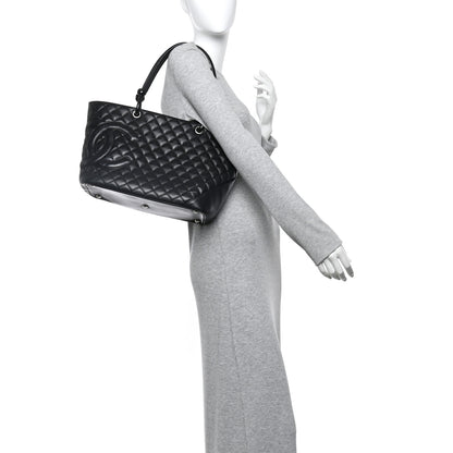 Chanel Calfskin Quilted Large Cambon Tote Black 2 of 11