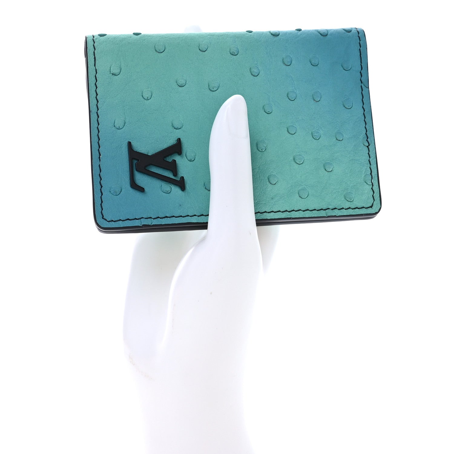 Louis Vuitton Ostrich Pocket Organizer Tropical Blue 2 of 6