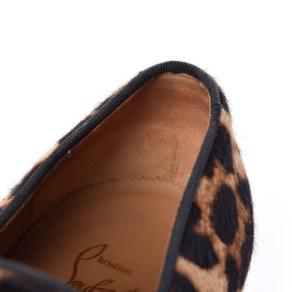 Christian Louboutin Pony Hair Print Spikes Mens Intern Flat Loafers 40.5 Leopard Black 17 of 18