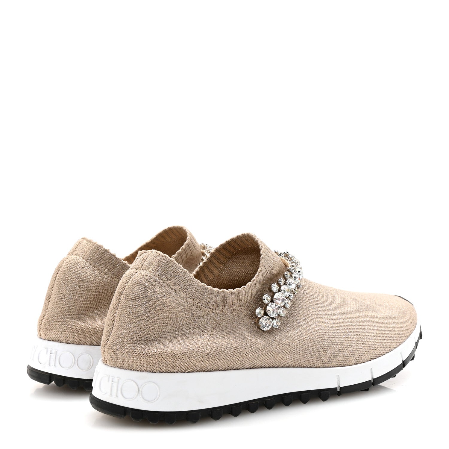 Jimmy Choo Knit Crystal Verona Sneaker 38.5 Ballet Pink 5 of 9