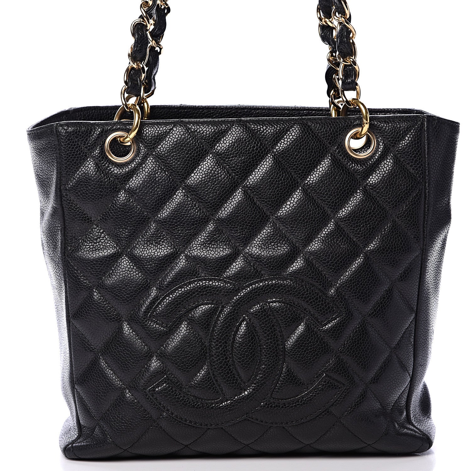 Chanel Caviar Quilted Petit Shopping Tote PST Black 7 of 13