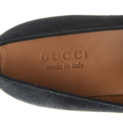 Gucci Suede Dragon Embroidered Mens Loafers 7.5 Black 7 of 8