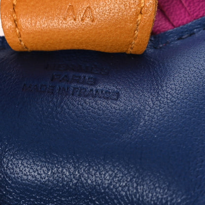 Hermes Milo Lambskin Grigri Rodeo Horse Bag Charm PM Bleu Saphir Rose Pourpre Bouton D'Or 3 of 3