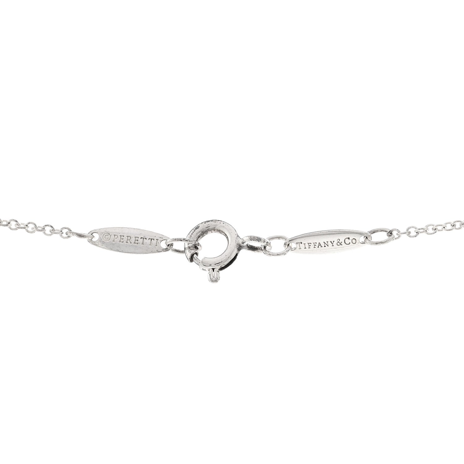 Tiffany Sterling Silver 9mm Elsa Peretti Bean Pendant Necklace 4 of 5