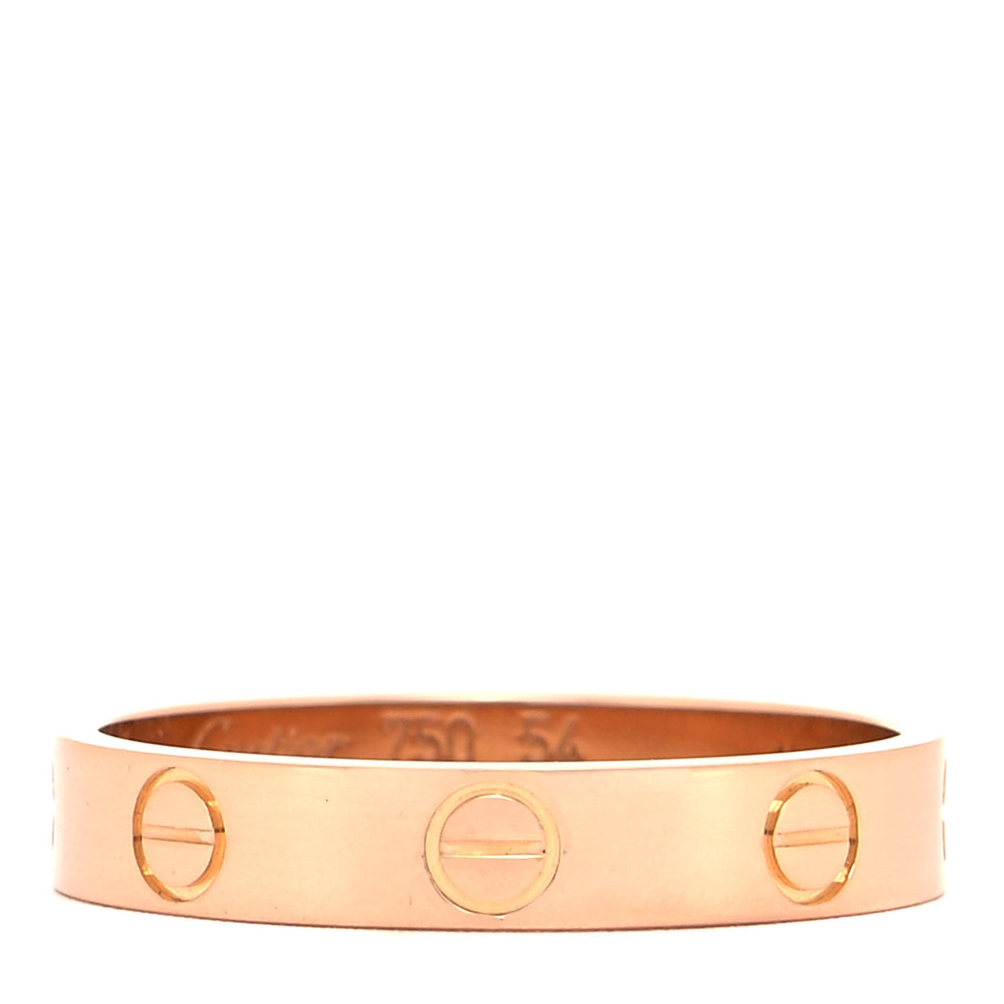 18K Pink Gold 3.5mm LOVE Wedding Band Ring 54 6.75