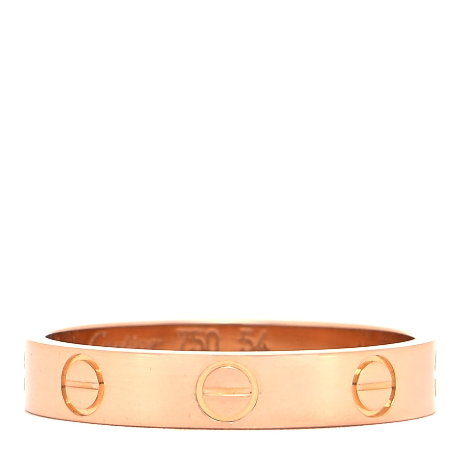 Cartier 18K Pink Gold 3.5mm LOVE Wedding Band Ring 54 6.75 1 of 4