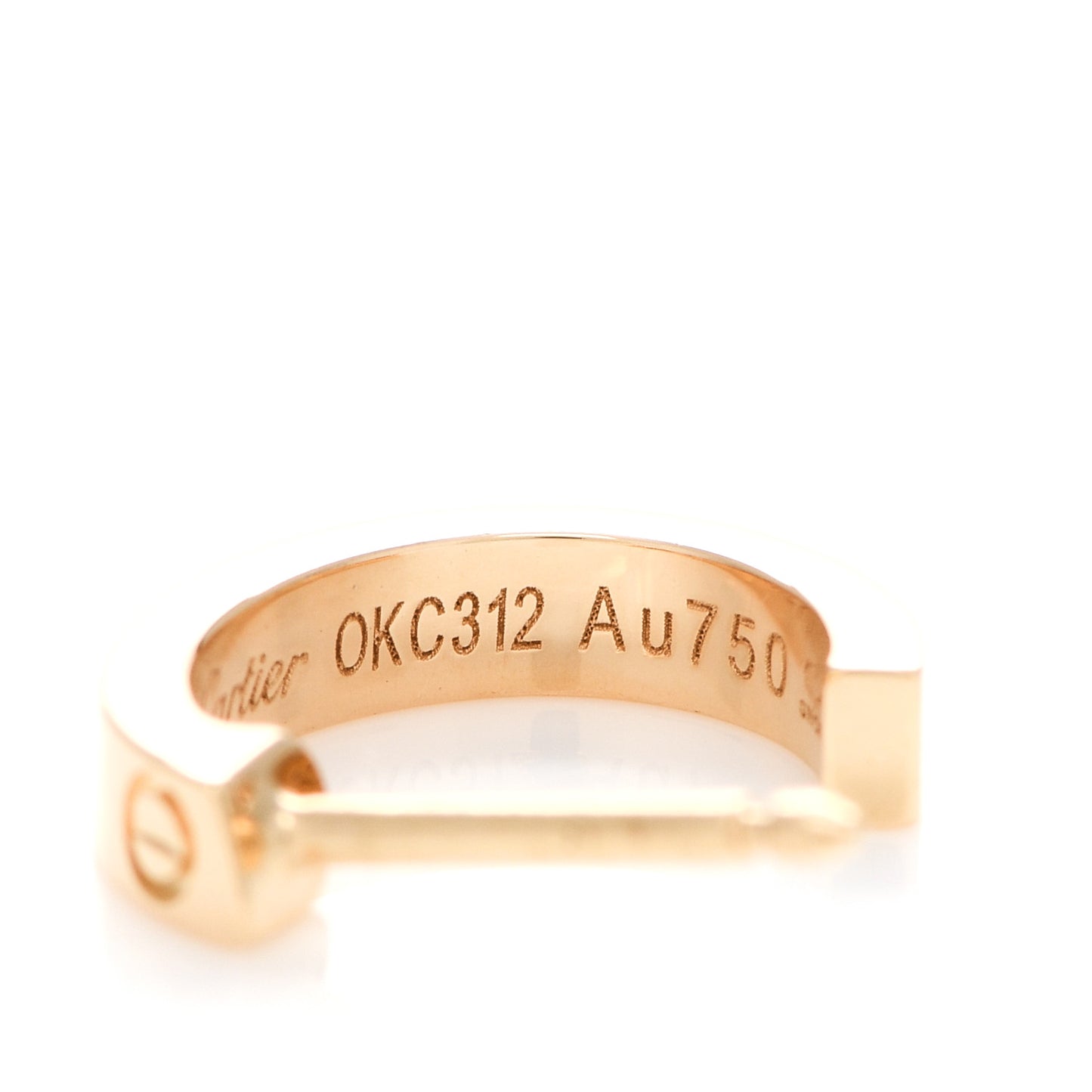 18K Yellow Gold Small LOVE Hoop Earrings