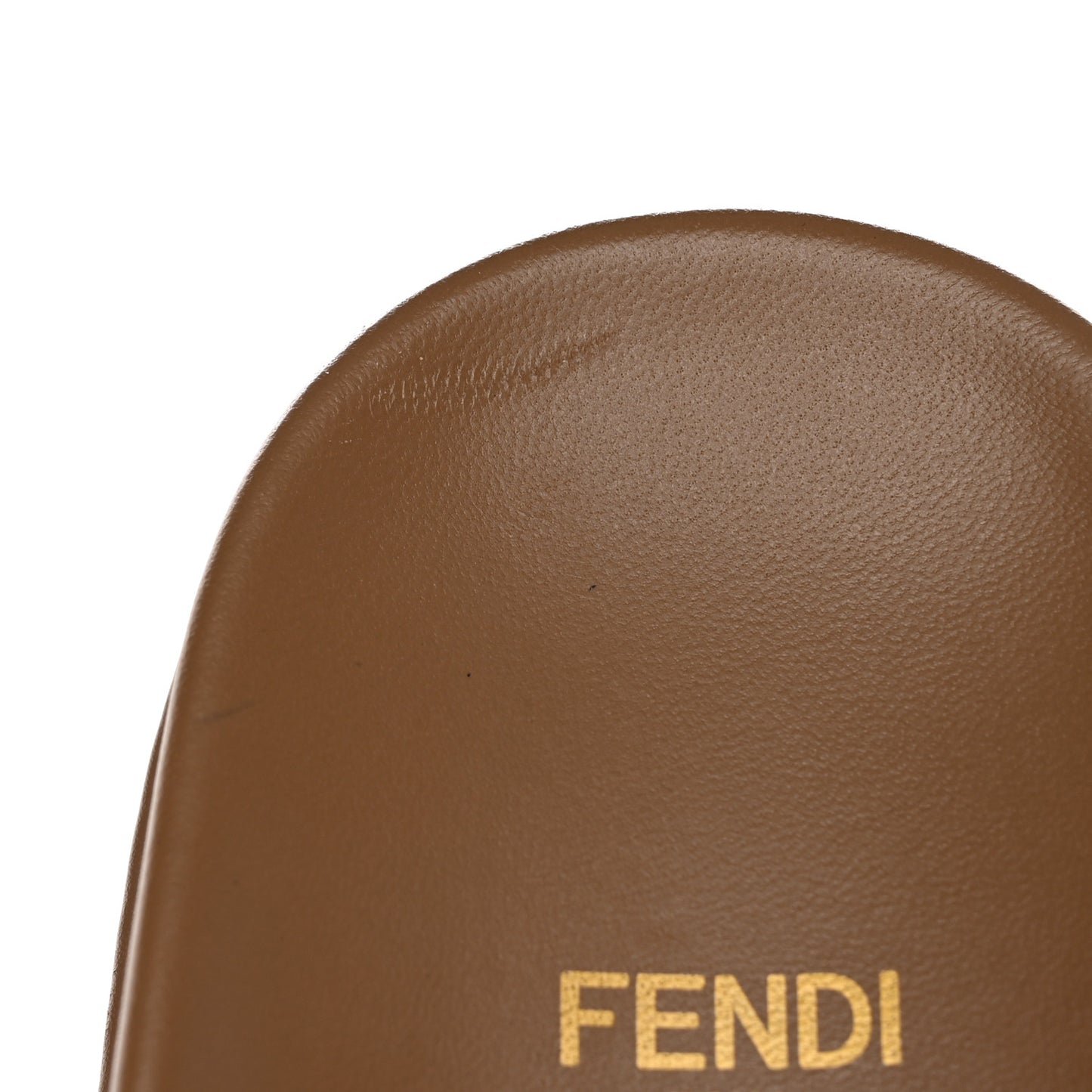 Fabric Jacquard Nappa FF Womens Fendi Feel Buckled Slide Sandals 37 Tobacco Black Miele Scuro