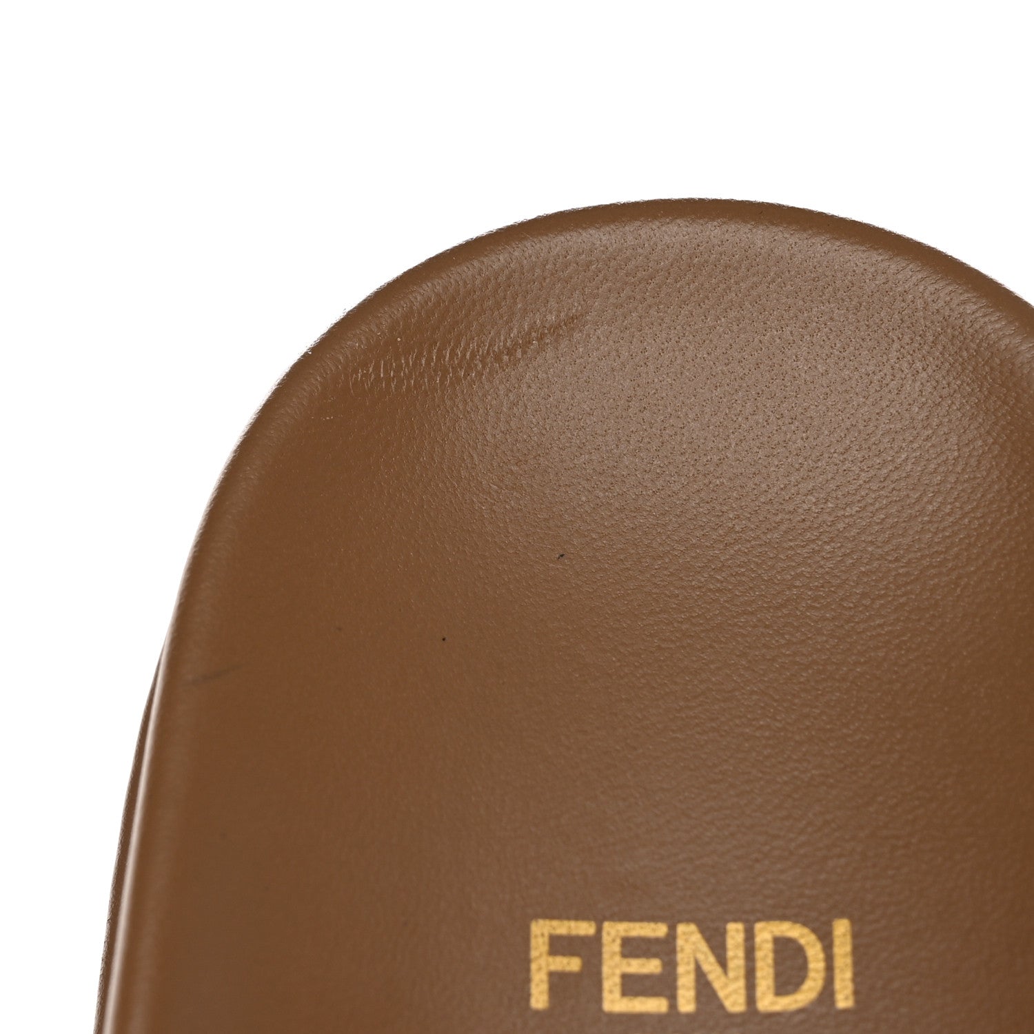 Fendi Fabric Jacquard Nappa FF Womens Fendi Feel Buckled Slide Sandals 37 Tobacco Black Miele Scuro 11 of 14