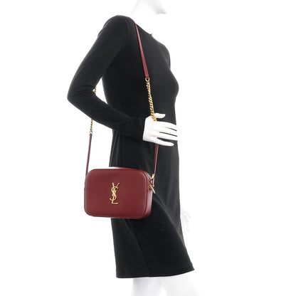 Saint Laurent Grain De Poudre Medium Classic Monogram Camera Bag Oxblood 2 of 9