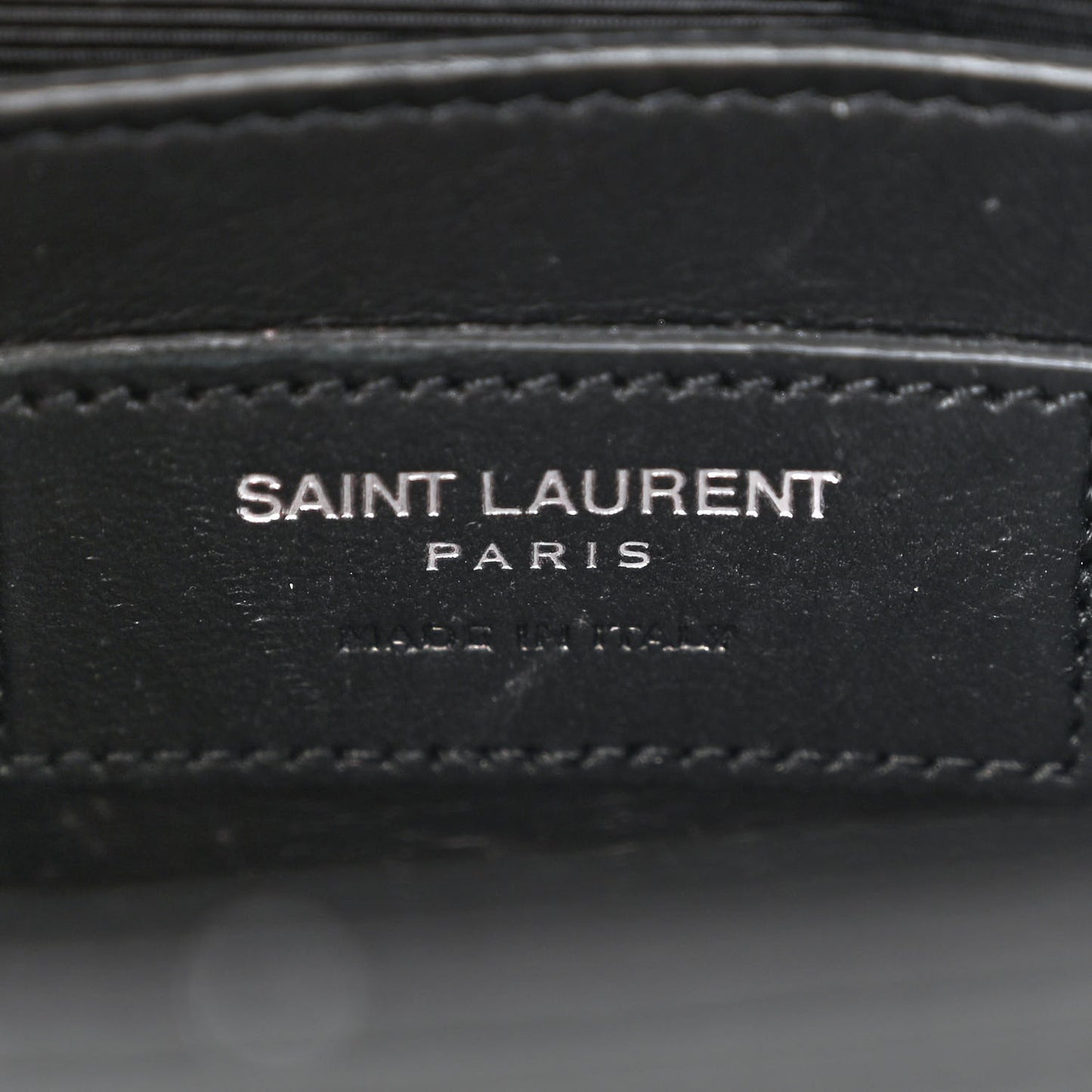 Calfskin Crocodile Embossed Small Classic Monogram Kate Tassel Satchel Black