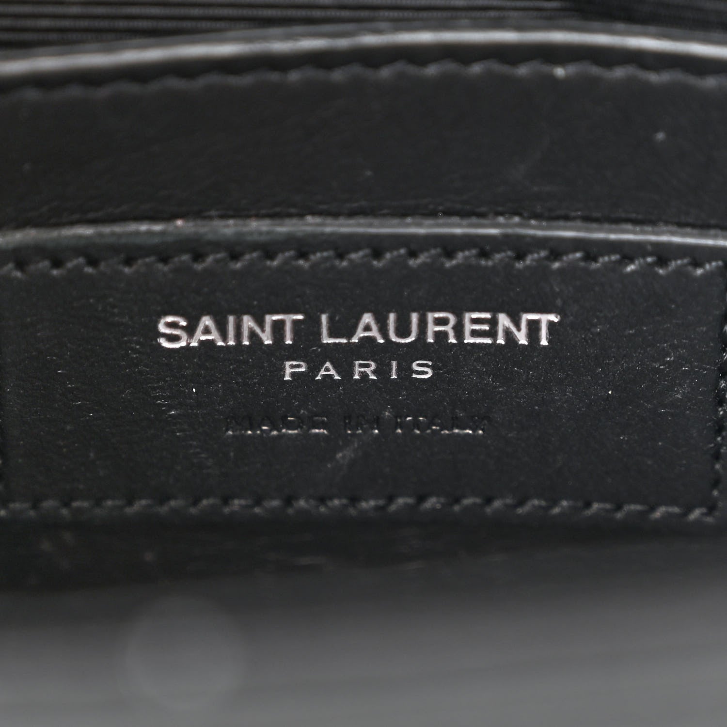 Saint Laurent Calfskin Crocodile Embossed Small Classic Monogram Kate Tassel Satchel Black 7 of 14