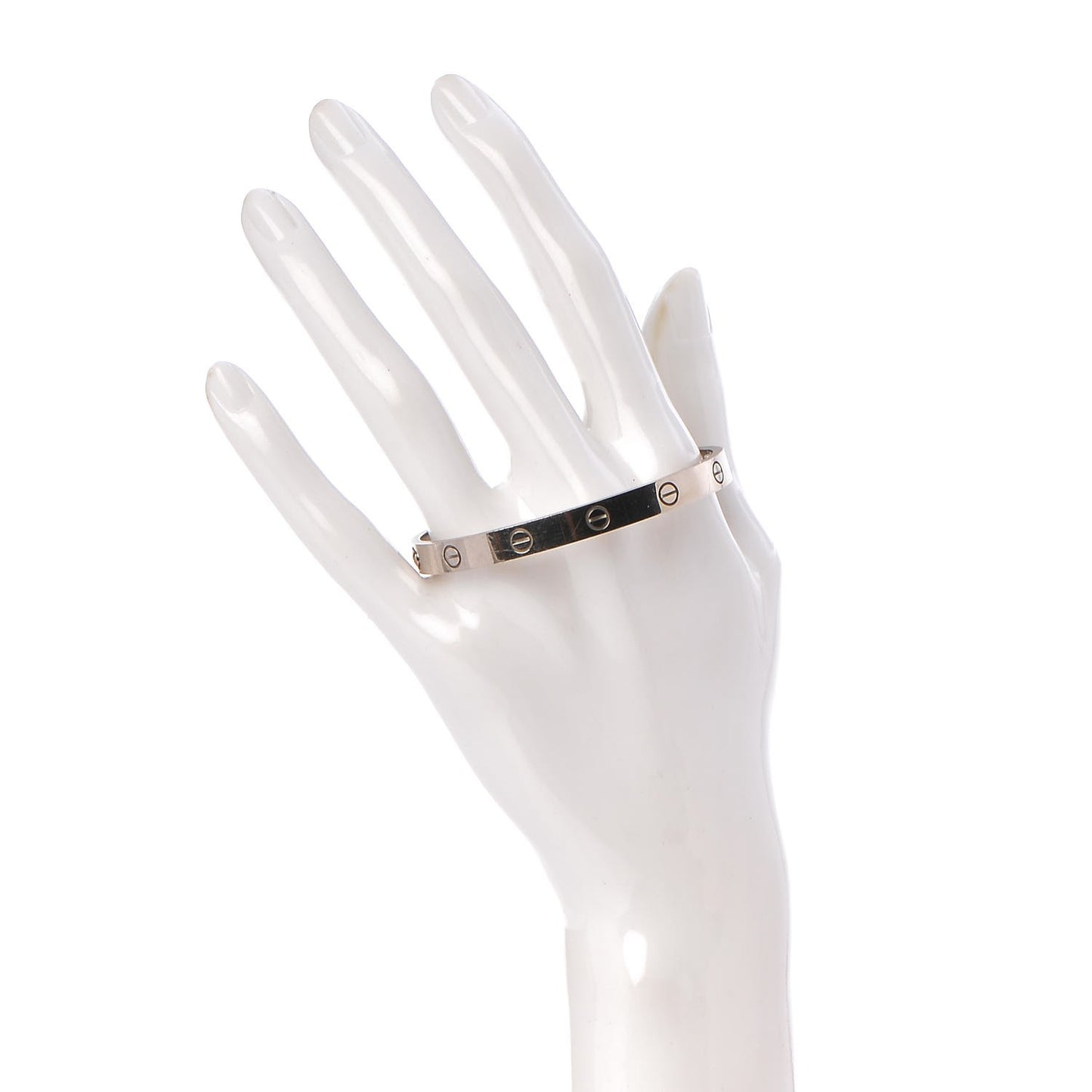 18K White Gold LOVE Bracelet 17
