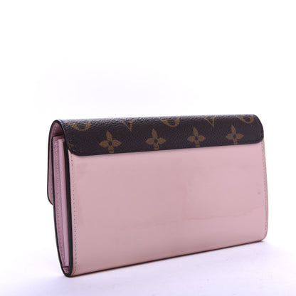 Louis Vuitton Patent Calfskin Monogram Cherrywood Wallet Rose Ballerine 3 of 9
