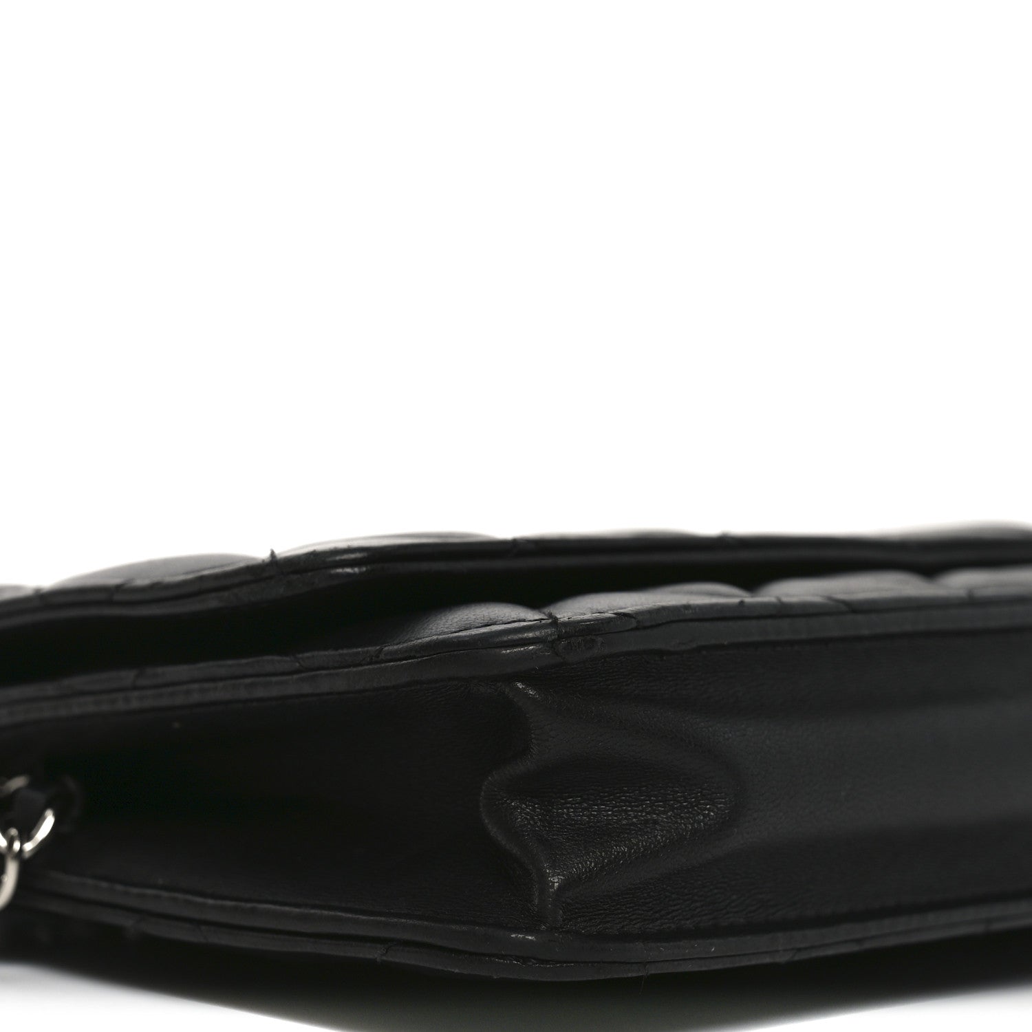 Chanel Lambskin Quilted Wallet On Chain WOC Black 10 of 12