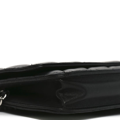 Chanel Lambskin Quilted Wallet On Chain WOC Black 10 of 12