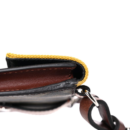 Fendi Glazed Fabric Cotton Vitello King Aura FF 1974 Baguette Belt Pouch Tobacco Moro Mimosa Gianda 13 of 16