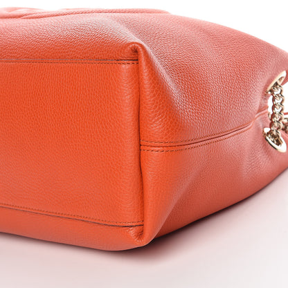 Gucci Pebbled Calfskin Medium Soho Chain Shoulder Bag Sun Orange 9 of 10