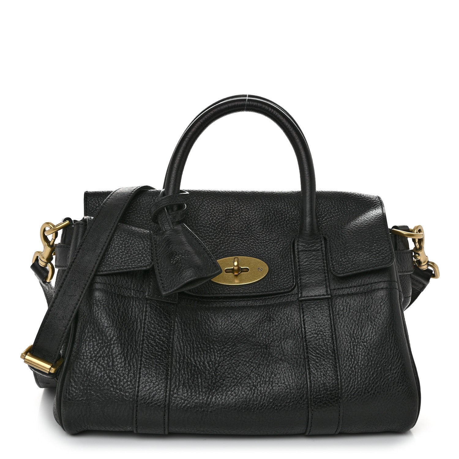 Mulberry Natural Vegetable Tanned Small Bayswater Black 1 of 10