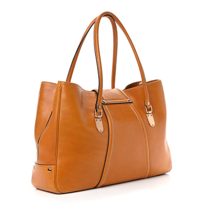 Gucci Smooth Calfskin Large Flap Tote Light Brown 3 of 10