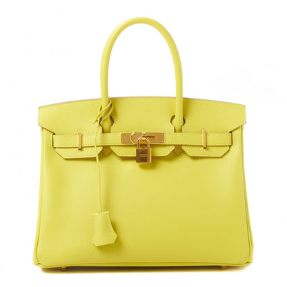 Hermes Epsom Birkin 30 Lime 1 of 32