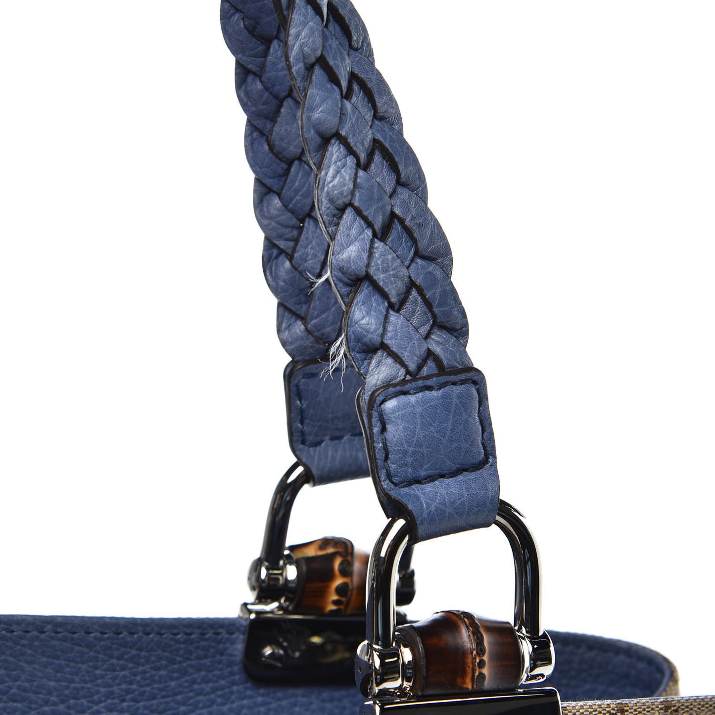 Monogram Medium Bamboo Bar Tote Blue