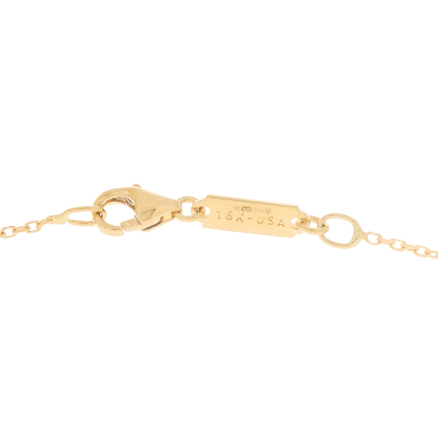 18K Yellow Gold Diamond Emerald Sapphire Pendant Necklace