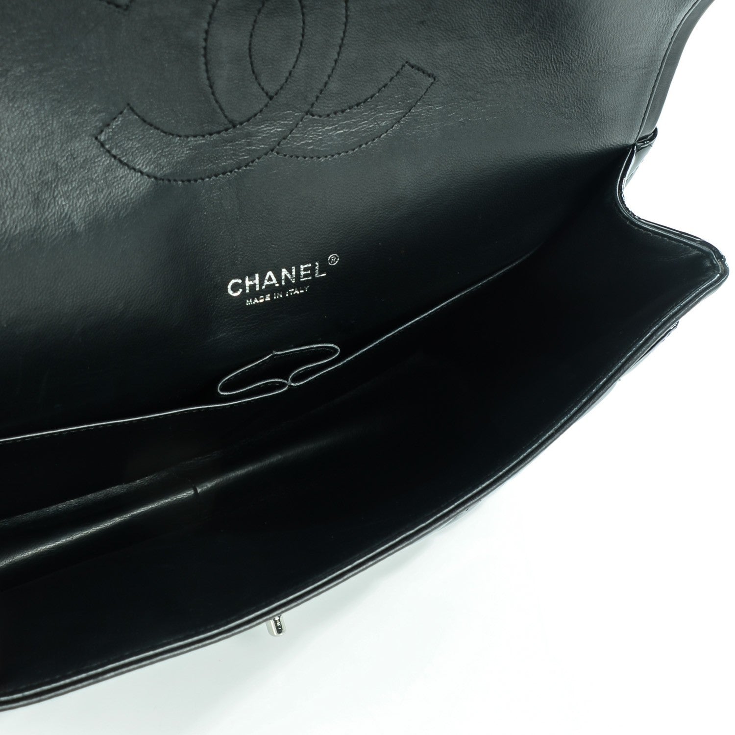 Chanel Patent Quilted Maxi Double Flap Black 7 of 8