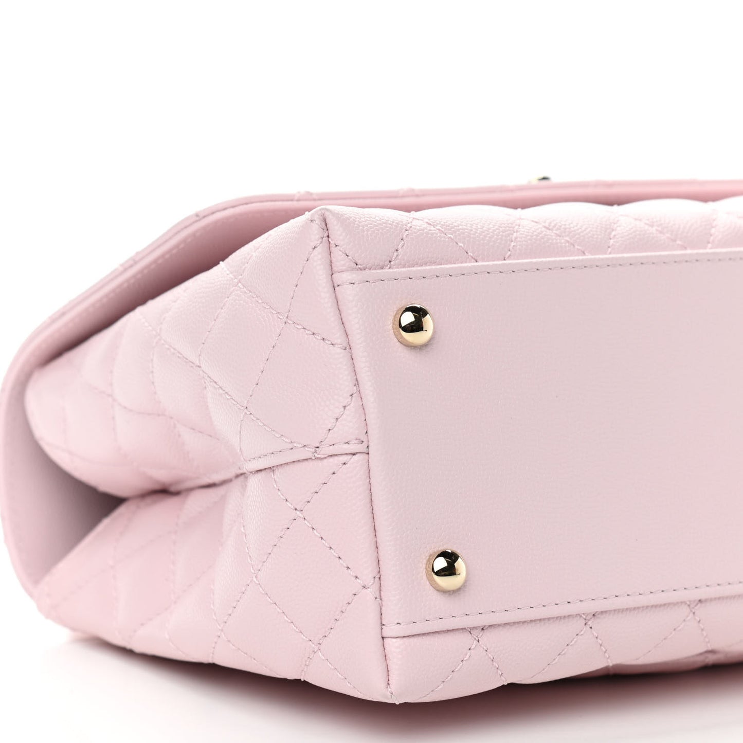 Caviar Quilted Small Coco Handle Flap Light Pink