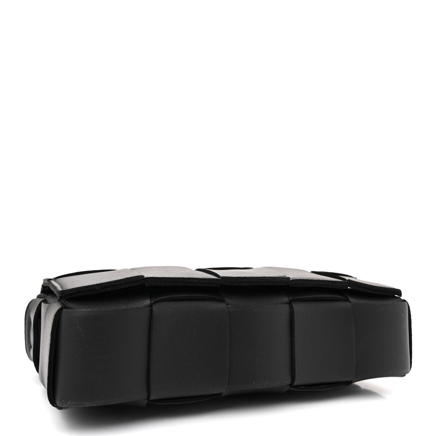 Lambskin Maxi Intrecciato Cassette Crossbody Bag Black