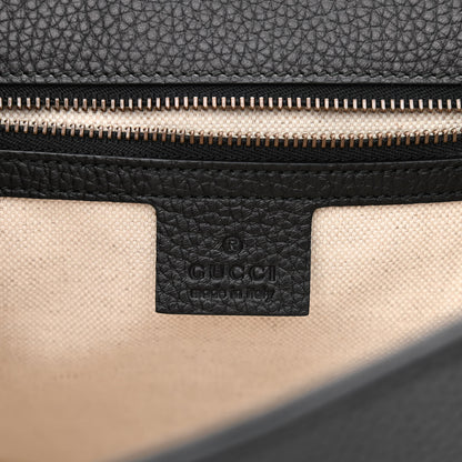 Gucci Calfskin Small GG Marmont Top Handle Bag Black 6 of 12
