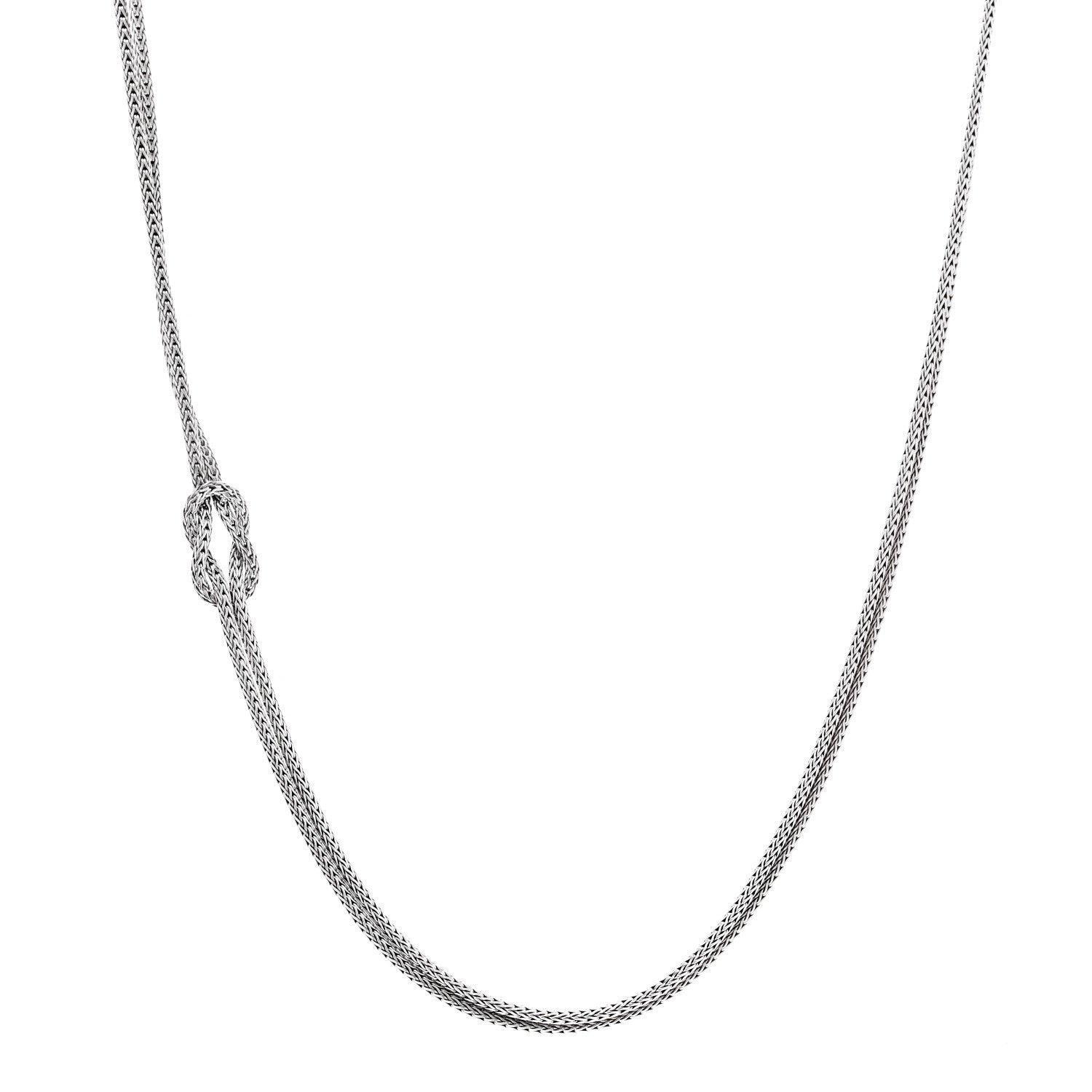 John Hardy Sterling Silver 3.6mm Love Knot Necklace 1 of 5