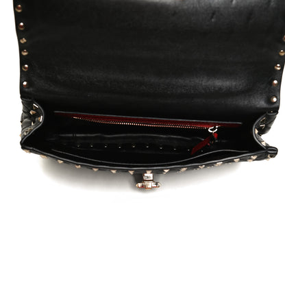 Valentino Garavani Lambskin Medium Rockstud Spike Shoulder Bag Black 5 of 12