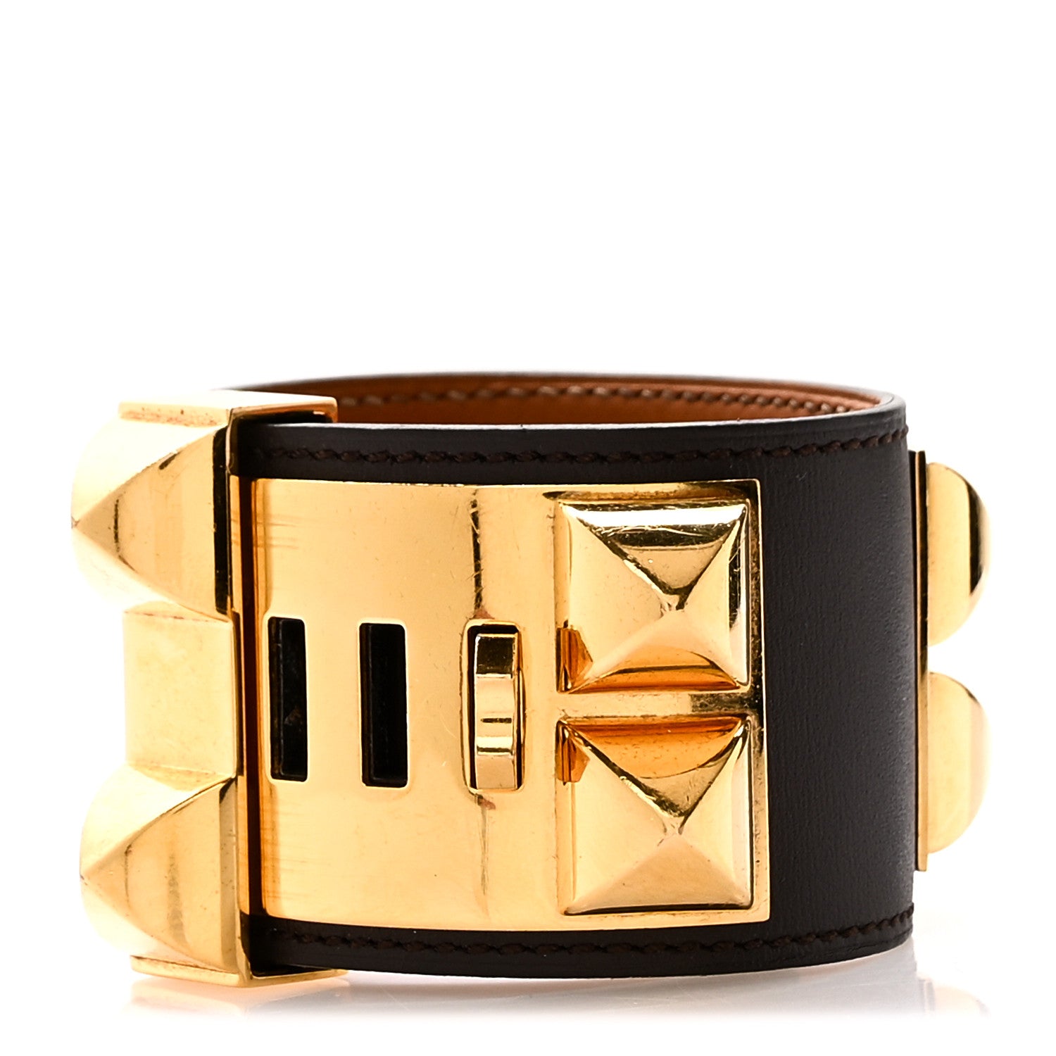 Hermes Box Collier De Chien CDC Bracelet S Chocolate 2 of 4