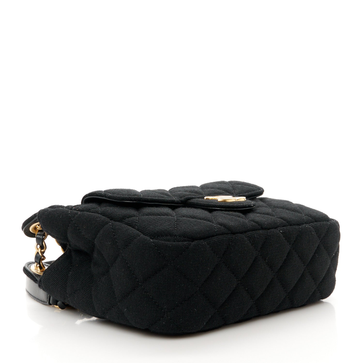 Chanel Jersey Quilted Small Wavy CC Hobo Black 4 of 11