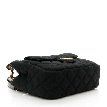 Chanel Jersey Quilted Small Wavy CC Hobo Black 4 of 11